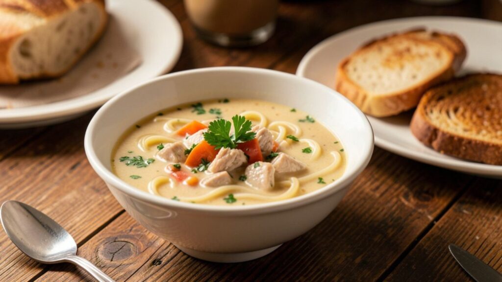 _Homemade creamy chicken soup