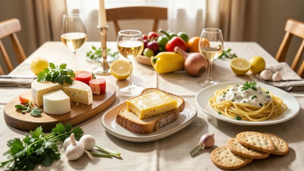 Raw milk cheese dishes