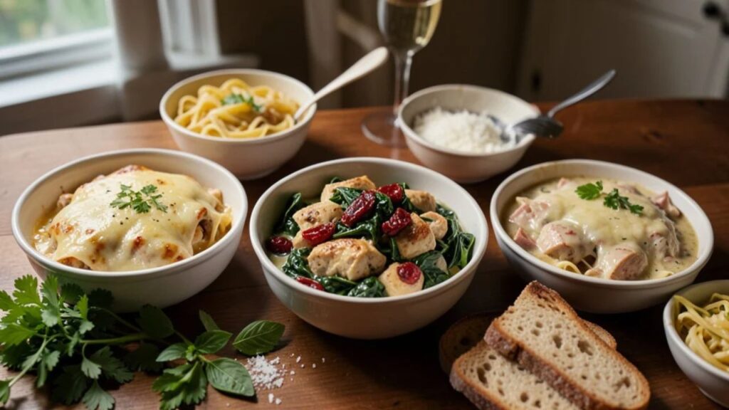 Three Homemade Crock Pot Chicken Dinners
